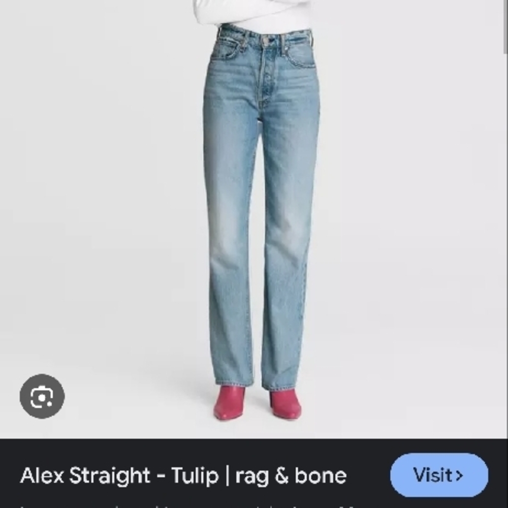 Rag & Bone Women's Alex Straight Jeans - Tulip